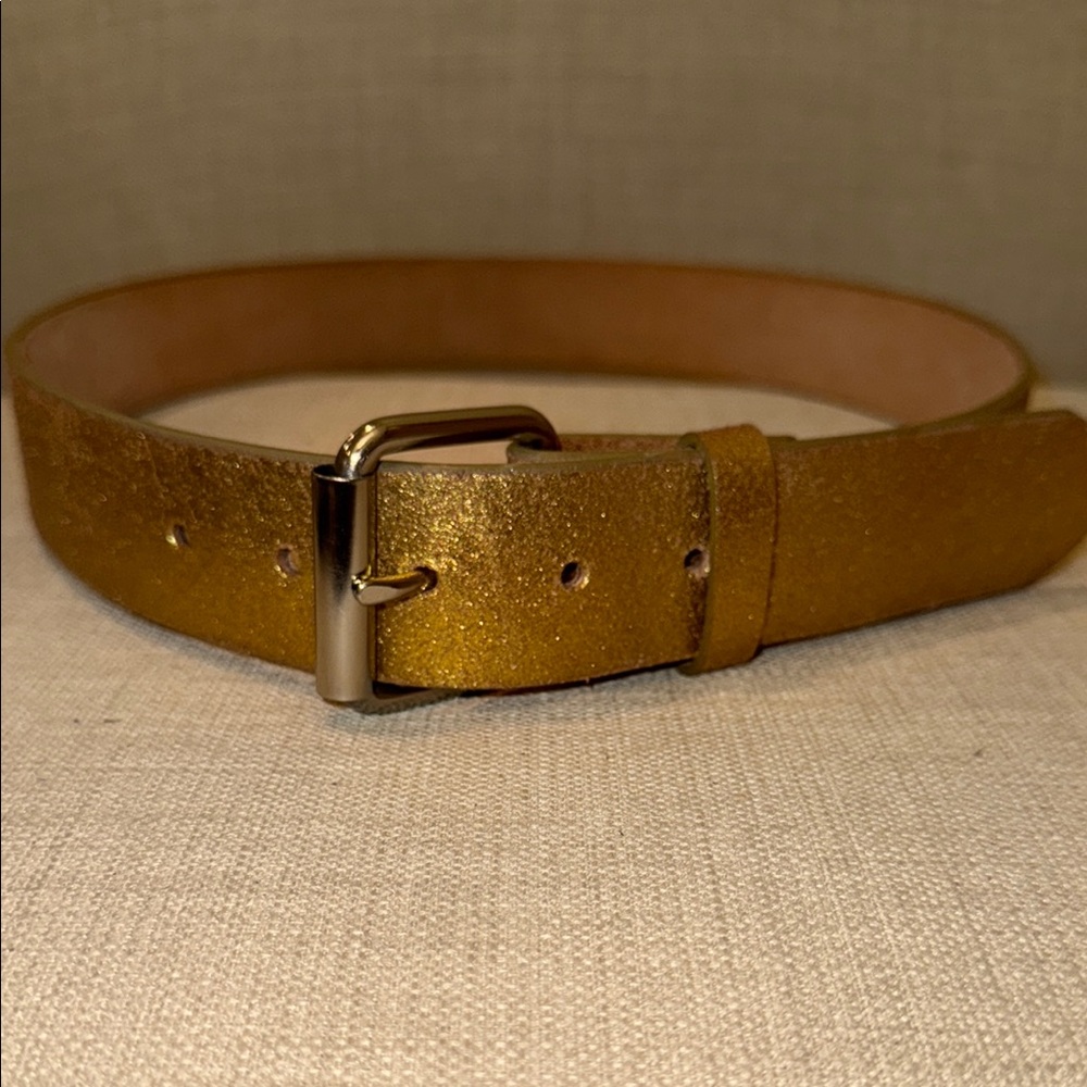 Gold Genuine Leather Belt waist size 34